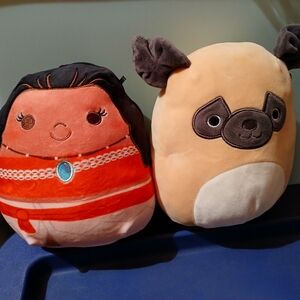Lot of Disney Moana & Dog Squishmallow 7"